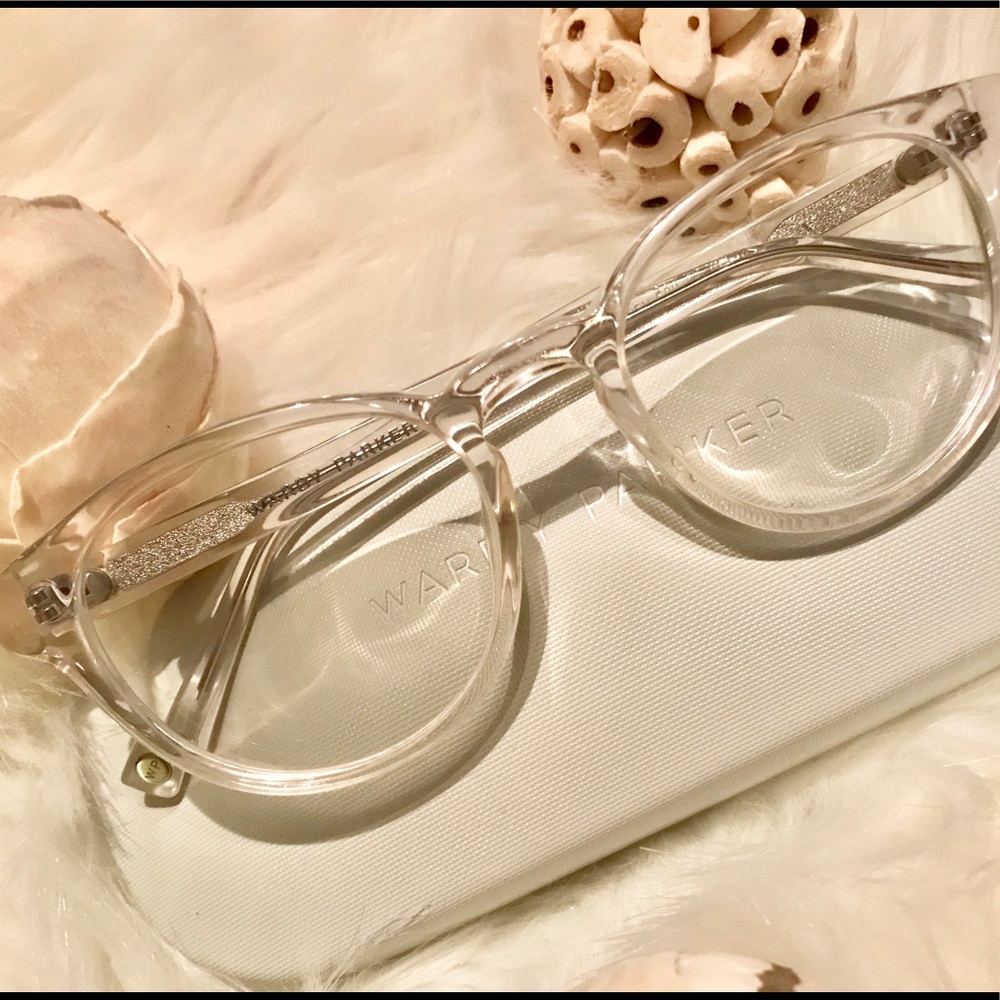 Stylish Glasses - Warby Parker Percey - Crystal